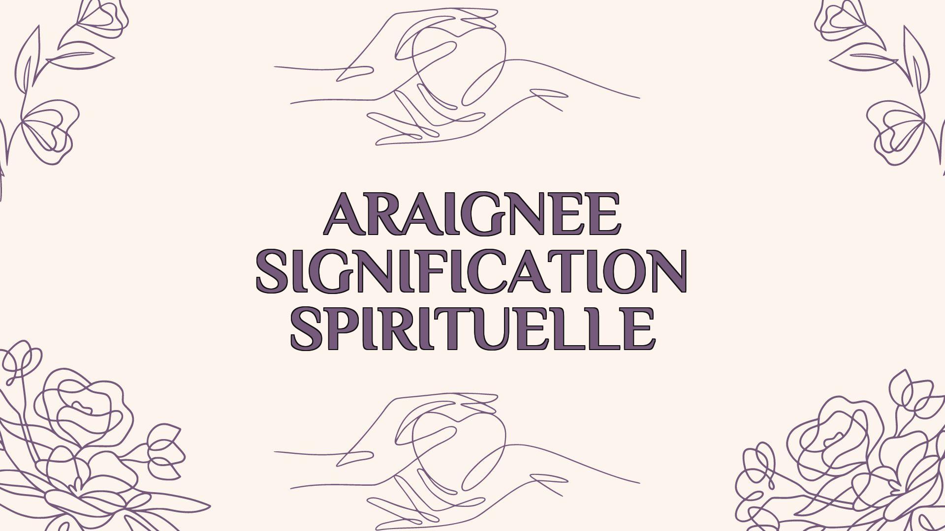 araignee signification spirituelle